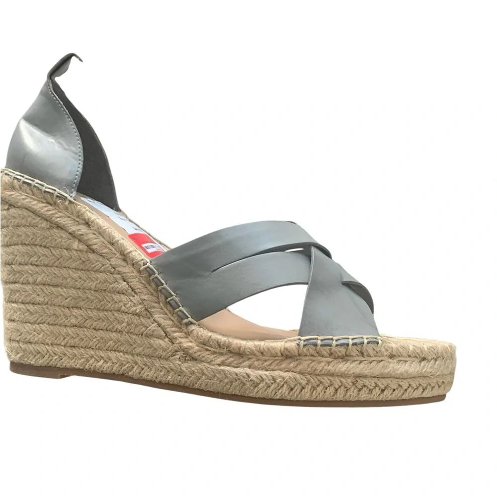 NIB Abound Faux Leather Gray Wedges Sz 12